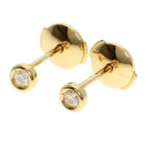 DIOR 18k Yellow Gold Diamond Earrings - Picture 1 of 7